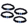 Embrace Protection and Style with Our Handmade Evil Eye Nazar Bracelet - 100% Skin-Friendly, Adjustable Wristband for Women, Men and kids (Set of 4)