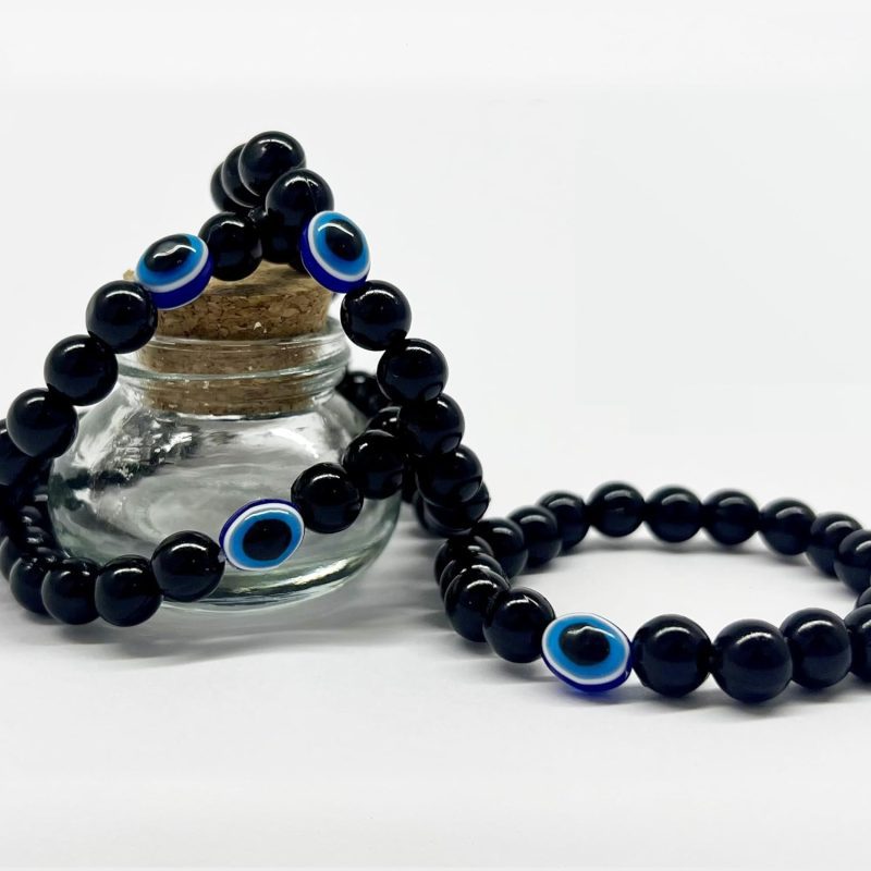 Embrace Protection and Style with Our Handmade Evil Eye Nazar Bracelet - 100% Skin-Friendly, Adjustable Wristband for Women, Men and kids (Set of 4) - Image 5
