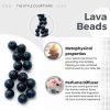 Stack of 5 Bracelets featuring Rhodonite Bead Bracelet know as Stone of Love healing, Anxiety Reduction beaded with Lava & black onyx - Image 5