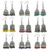 Traditional Handmade Jhumki Combos Nine Pair in Nine Different Colors Pearls Three Shaped, Oxidized Jhumkis in Dome, Triangle and Palki Shapes