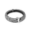 Single Piece of Silver Replica Rajwadi Sahiba Openable Bracelet & Kada, Oxidised Hand-Cuff Tribal Bangle, Traditional and Antique finish - Image 5