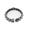 Single Piece of Silver Replica Rajwadi Sahiba Openable Bracelet & Kada, Oxidised Hand-Cuff Tribal Bangle, Traditional and Antique finish - Image 4