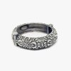 Single Piece of Silver Replica Rajwadi Sahiba Openable Bracelet & Kada, Oxidised Hand-Cuff Tribal Bangle, Traditional and Antique finish - Image 5
