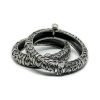 Single Piece of Silver Replica Rajwadi Sahiba Openable Bracelet & Kada, Oxidised Hand-Cuff Tribal Bangle, Traditional and Antique finish - Image 6