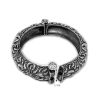 Single Piece of Silver Replica Rajwadi Sahiba Openable Bracelet & Kada, Oxidised Hand-Cuff Tribal Bangle, Traditional and Antique finish - Image 4