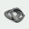 Single Piece of Silver Replica Rajwadi Sahiba Openable Bracelet & Kada, Oxidised Hand-Cuff Tribal Bangle, Traditional and Antique finish - Image 4