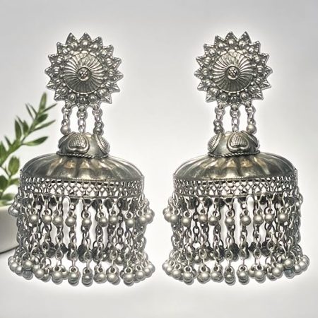 Ranjhana Banjara Jhumka: Large eye catcher Dome Shaped, Big Size, Lightweight Comfortable Earrings