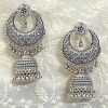 Elegant Big Size Oxidized Traditional Jhumka Earring Stylish Silver and Ethnic Jhumki Earrings for Women and Girls - Image 6