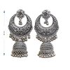 Elegant Big Size Oxidized Traditional Jhumka Earring Stylish Silver and Ethnic Jhumki Earrings for Women and Girls - Image 4