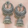 Elegant Big Size Oxidized Traditional Jhumka Earring Stylish Silver and Ethnic Jhumki Earrings for Women and Girls - Image 3