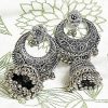Elegant Big Size Oxidized Traditional Jhumka Earring Stylish Silver and Ethnic Jhumki Earrings for Women and Girls - Image 5