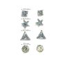 Stunning Solitaire AD Stud Earrings (Zirconia) for Women - 4 Shapes (Square, Triangle, Round, Star) in 4 Sizes (Stud Size 5,6,7,8 mm) - Image 3