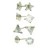 Stunning Solitaire AD Stud Earrings (Zirconia) for Women - 4 Shapes (Square, Triangle, Round, Star) in 4 Sizes (Stud Size 5,6,7,8 mm) - Image 5