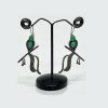 Oxidized Krishna Mor Pankh Earrings with Murli - Bansuri & Krisnha Bhakti inspired for women and girls - Image 3