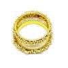 Traditional Pearl Studded Gold Plated Metal Bangles (Kada) for Women and Girls (Set of 2)