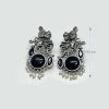 Oxidized Radha Krishna Earrings for Krishna Janmashtami and Garba Celebrations with Monalisa Stone - Divine Bond Celebration Earring - Image 6