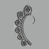 Crescent Leaf Ear Cuff Earrings - Clip-on Ear Jacket, Butterfly Ear Climbers, Oxidised Ear Cuffs for Non-Pierced Ears for Women and Girls - Image 5