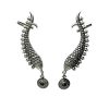 Multicolor Matsya Helix Earring for upper Ear Lobe, Brass with Oxidized Fish Motif Ear Cuffs & Cartilage Earrings for whole ear earrings Women and Girls