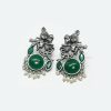 Oxidized Radha Krishna Earrings for Krishna Janmashtami and Garba Celebrations with Monalisa Stone - Divine Bond Celebration Earring - Image 4