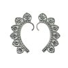 Crescent Leaf Ear Cuff Earrings - Clip-on Ear Jacket, Butterfly Ear Climbers, Oxidised Ear Cuffs for Non-Pierced Ears for Women and Girls