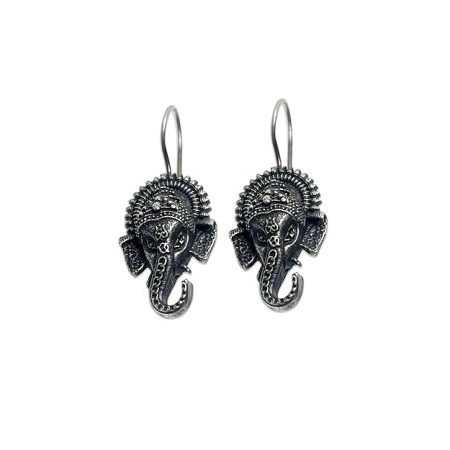Oxidized Lord Ganesh Temple Drop Earrings | Ganpati Divine Charm | Multiple Designs for Women and Girls
