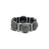 Single Piece of Silver Replica Rajwadi Sahiba Openable Bracelet & Kada, Oxidised Hand-Cuff Tribal Bangle, Traditional and Antique finish