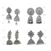Elegant Oxidized Jhumka Earring Combo of 4 Pairs : Stylish Silver Ethnic Jhumki Earrings for Women and Girls - Image 5