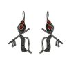 Oxidized Krishna Mor Pankh Earrings with Murli - Bansuri & Krisnha Bhakti inspired for women and girls