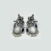 Oxidized Radha Krishna Earrings for Krishna Janmashtami and Garba Celebrations with Monalisa Stone - Divine Bond Celebration Earring - Image 7