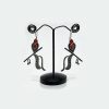 Oxidized Krishna Mor Pankh Earrings with Murli - Bansuri & Krisnha Bhakti inspired for women and girls - Image 3