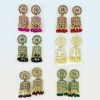 Ethnic Stylish Trendy Jhumki combo Set - 6 Peacock-Inspired Dual toned Colored Jhumkas with beads for women and Girls - Image 4