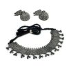 Black Oxidised Slique Ethnic Boho Tribal Necklace Set with Ghungroo & Jhumka Fusion for women and girls