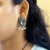 Oxidized Lord Ganesh Temple Drop Earrings | Ganpati Divine Charm | Multiple Designs for Women and Girls - Image 3