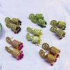 Ethnic Stylish Trendy Jhumki combo Set - 6 Peacock-Inspired Dual toned Colored Jhumkas with beads for women and Girls - Image 3