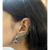 Multicolor Matsya Helix Earring for upper Ear Lobe, Brass with Oxidized Fish Motif Ear Cuffs & Cartilage Earrings for whole ear earrings Women and Girls - Image 3