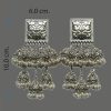 Antique Oxidized Handmade Jhumka Earrings with Pearls & Beads - Traditional Ethnic Textured Women Jhumki with fine detailing - Image 5