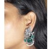 Oxidized Radha Krishna Earrings for Krishna Janmashtami and Garba Celebrations with Monalisa Stone - Divine Bond Celebration Earring - Image 5