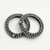 Single Piece of Silver Replica Rajwadi Sahiba Openable Bracelet & Kada, Oxidised Hand-Cuff Tribal Bangle, Traditional and Antique finish - Image 3