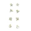 Stunning Solitaire AD Stud Earrings (Zirconia) for Women - 4 Shapes (Square, Triangle, Round, Star) in 4 Sizes (Stud Size 5,6,7,8 mm) - Image 3