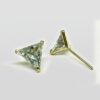 Stunning Solitaire AD Stud Earrings (Zirconia) for Women - 4 Shapes (Square, Triangle, Round, Star) in 4 Sizes (Stud Size 5,6,7,8 mm) - Image 2