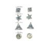 Stunning Solitaire AD Stud Earrings (Zirconia) for Women - 4 Shapes (Square, Triangle, Round, Star) in 4 Sizes (Stud Size 5,6,7,8 mm) - Image 7