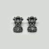 Smart Oxidized Brass Small Stud Earrings - Perfect for Office & College Wear Choice Of Variety of Designs - Image 3
