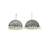 Smart N Perfect for Office & College Wear Elegant Brass Butterfly and Flower Oxidised Drop Earrings for Women | Auspicious Jewelry