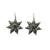 Smart N Perfect for Office & College Wear Elegant Brass Butterfly and Flower Oxidised Drop Earrings for Women | Auspicious Jewelry