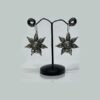 Smart N Perfect for Office & College Wear Elegant Brass Butterfly and Flower Oxidised Drop Earrings for Women | Auspicious Jewelry - Image 4