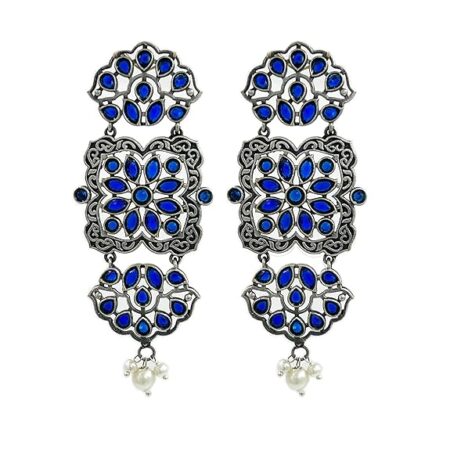 Oxidized Brass Dangler - A fusion design beautifully with both ethnic and western attire for Women’s n Girls