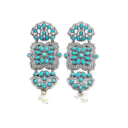 Oxidized Brass Dangler - A fusion design beautifully with both ethnic and western attire for Women’s n Girls