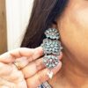 Oxidized Brass Dangler - A fusion design beautifully with both ethnic and western attire for Women’s n Girls - Image 3