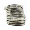 Metallic Colored Multi-Wrap Flexible Snake Kada Bracelet - Spiral Spring Coil Silver Snake Bangle