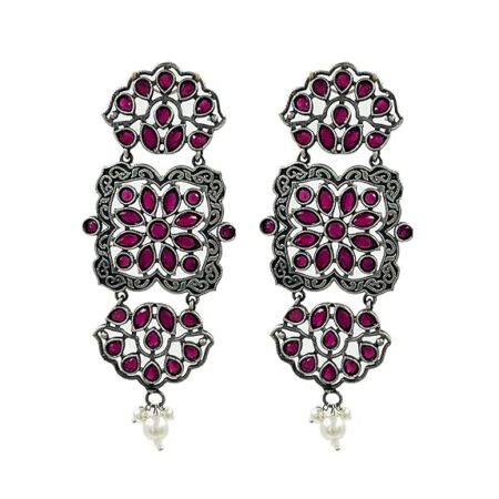 Oxidized Brass Dangler - A fusion design beautifully with both ethnic and western attire for Women’s n Girls